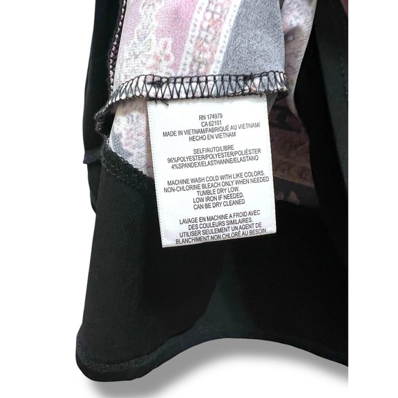 RARE Vtg BCBGMAXAZRIA Top Whimsigoth Y2K Asymmetrical Sleeveless Black Pink XS - Picture 6 of 7